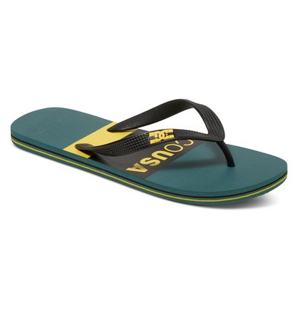 dcshoes, Мужские сланцы Spray Graffik, GREEN/YELLOW (gyl) SPRAY GRAFFIK 303276