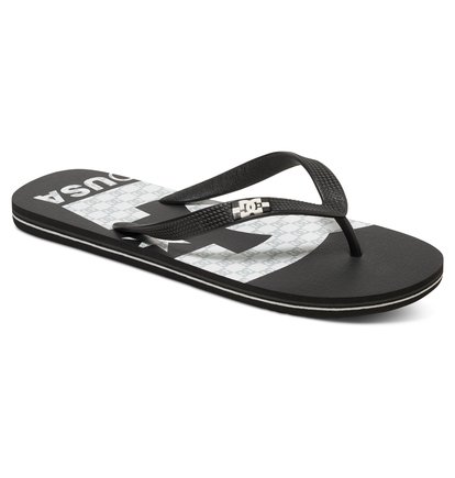 dcshoes, Мужские сланцы Spray Graffik, BLACK/WHITE/BLACK PRINT (kwk) SPRAY GRAFFIK 303276