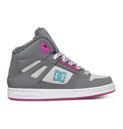 dcshoes, Детские высокие кеды Rebound WNT, GREY/BLUE/BLUE (xsbb) Rebound WNT ADBS100076