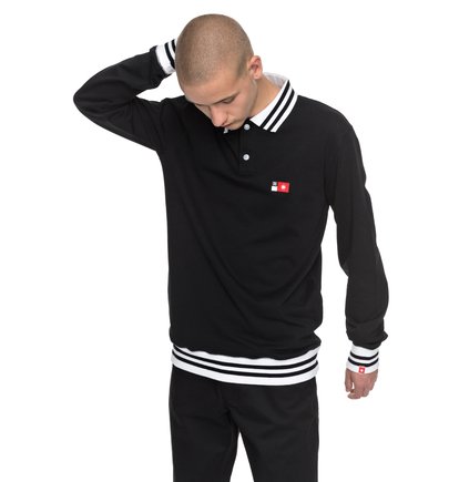 dcshoes, Рубашка-поло с длинным рукавом Skate, BLACK (kvj0) Skate - Long Sleeve Polo Shirt ADYKT03106