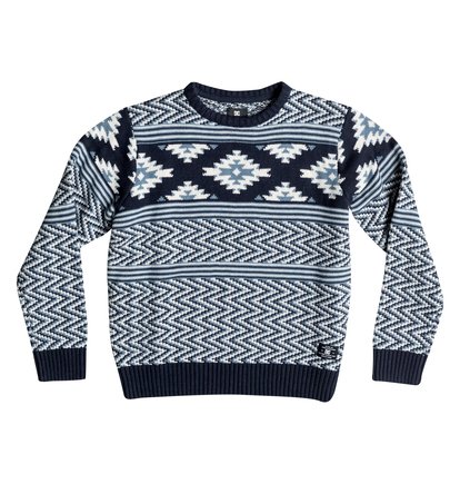 dcshoes, Жаккардовый свитер Laurell Park, BLUE IRIS ETHNIC PRINT (tms1) Laurell Park - Jacquard Sweater EDBSW03008