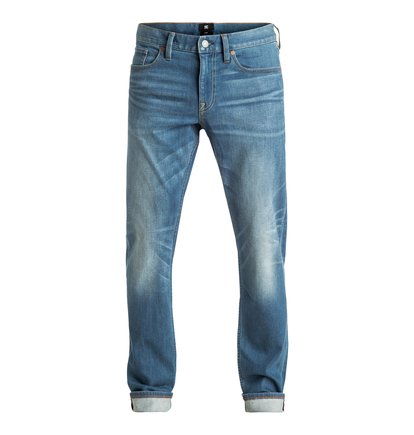 dcshoes, Узкие джинсы Washed Medium Indigo Bleach, MEDIUM INDIGO BLEACH (bjdw) Washed Medium Indigo Bleach - Slim Fit Jeans EDYDP03283