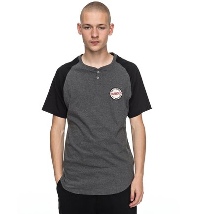 dcshoes, Футболка Toyone, CHARCOAL HEATHER (kteh) Toyone - Henley T-Shirt EDYKT03345