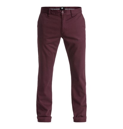 dcshoes, Брюки чинос Worker Slim 32", WINETASTING (rtf0) Worker Slim Fit 32" - Chinos EDYNP03105