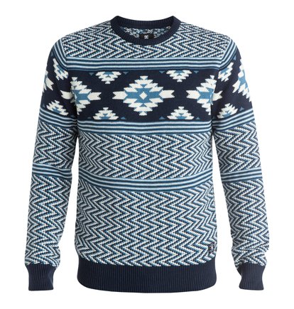 dcshoes, Жаккардовый свитер Laurell Park, BLUE IRIS ETHNIC PRINT (tms1) Laurell Park - Jacquard Sweater EDYSW03021