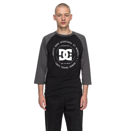 dcshoes, Футболка Rebuilt 3/4 Raglan, BLACK (kvj0) Rebuilt 3/4 Raglan - 3/4 Sleeve T-Shirt EDYZT03505
