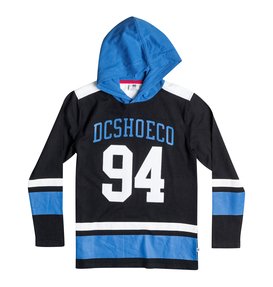 dcshoes, Boy's 8-16 Breakaway Long Sleeve Hooded Tee, BLACK (kvj0) Breakaway Jersey 50664082