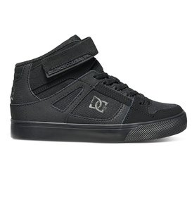 dcshoes, Kid's Spartan High EV High Top Shoes, BLACK/BLACK/BLACK (3bk) Pure High EV - High-Top Shoes ADBS300260