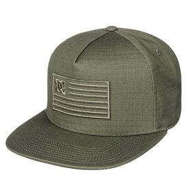 dcshoes, Men's Flagman Snapback Hat, FATIGUE GREEN (cqy0) FLAGMAN ADYHA03516