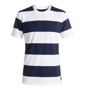 dcshoes, Men's Madars Stripe Tee, BLACK IRIS (btl0) Madars Stripe - T-Shirt ADYKT03102