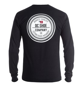 dcshoes, Men's Circular Seal Long Sleeve Tee, BLACK (kvj0) Circular Seal - Long Sleeve T-Shirt ADYZT03934