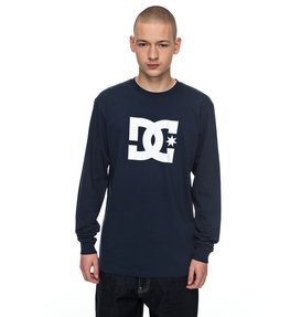 dcshoes, Men's Star Long Sleeve Tee, DARK INDIGO (byj0) STAR LS ADYZT04149