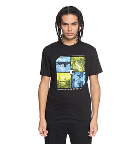 dcshoes, Men's City To State Tee, BLACK (kvj0) CITY TO STATE SS ADYZT04228