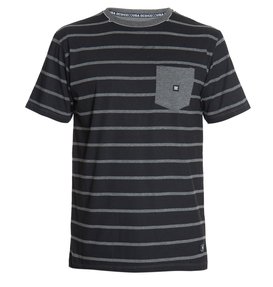 dcshoes, Camiseta Masculina Manga Curta Estampada DC Shoes, DARK GRAY* (drk) DC CAM ESP POCKET STRIPED BR61142719
