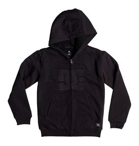 dcshoes, Boy's 8-16 Star Sherpa Zip Up Hoodie, LICORICE (ktf0) Star Sherpa - Zip-Up Hoodie EDBFT03093