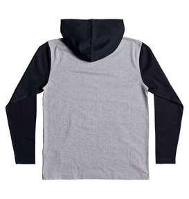 dcshoes, Boy's 8-16 Rellin Hooded Long Sleeve Tee, GREY HEATHER (knfh) RELLIN 2 BOY EDBKT03093