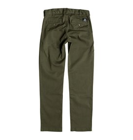 dcshoes, Kid's Worker Straight Chinos, FATIGUE GREEN (cqy0) Worker - Straight Fit Trousers EDBNP03006