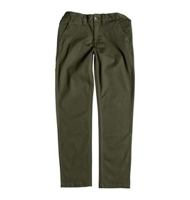 dcshoes, Kid's Worker Straight Chinos, FATIGUE GREEN (cqy0) Worker - Straight Fit Trousers EDBNP03006