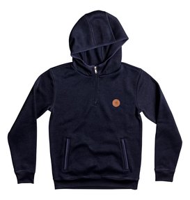 dcshoes, Elby - Sweat à capuche en polaire avec demi-zip, DARK INDIGO (byj0) Elby - Half Zip Polar Hoodie EDBPF03009