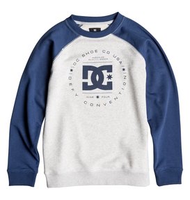 dcshoes, Rebuilt Crew Raglan - Sweatshirt, VINTAGE INDIGO (bpy0) Rebuilt Crew Raglan - Sweatshirt EDBSF03057
