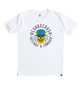 dcshoes, Boy's 8-16 Static Tee, SNOW WHITE (wbb0) Static - T-Shirt EDBZT03166