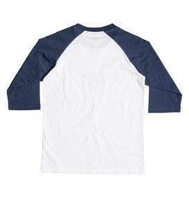 dcshoes, Boy's 8-16 Rebuilt 2 Raglan Tee, SUMMER BLUES/SNOW WHITE (xbbw) Rebuilt 2 Raglan - T-Shirt EDBZT03202