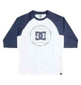 dcshoes, Boy's 8-16 Rebuilt 2 Raglan Tee, SUMMER BLUES/SNOW WHITE (xbbw) Rebuilt 2 Raglan - T-Shirt EDBZT03202