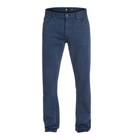 dcshoes, Men's Worker Straight Color 32" Inseam Jeans, BLACK IRIS (btk0) WORKER STRAIGHT COLOR 32 EDYDP03005