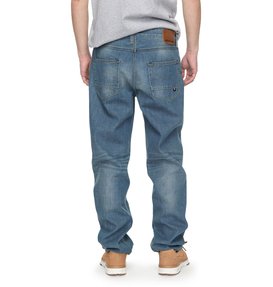 dcshoes, Worker Light Indigo Bleach Relaxed - Jean ample, LIGHT INDIGO BLEACH (bfgw) Worker Light Indigo Bleach Relaxed - Relaxed Fit Jeans EDYDP03342