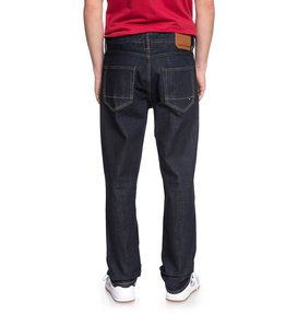 dcshoes, Men's Worker Indigo Rinse Straight Fit Jeans, INDIGO RINSE (btkw) Worker Indigo Rinse - Straight Fit Jeans EDYDP03370