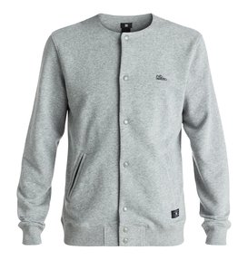 dcshoes, Hamby - Sudadera con botón frontal estilo universitario, GREY HEATHER (knfh) Hamby - Varsity Button Front Sweatshirt EDYFT03267
