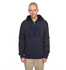 dcshoes, Men's Star Sherpa Zipper Up Hoodie, DARK INDIGO (byj0) Star Sherpa - Zip-Up Hoodie EDYFT03320