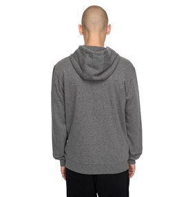 dcshoes, Men's Rebel Zipper Up Hoodie, CHARCOAL HEATHER (kteh) Rebel - Zip-Up Hoodie EDYFT03332