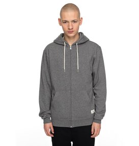 dcshoes, Men's Rebel Zipper Up Hoodie, CHARCOAL HEATHER (kteh) Rebel - Zip-Up Hoodie EDYFT03332