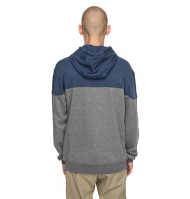 dcshoes, Men's Rebel Blocked Hoodie, CHARCOAL HEATHER (kteh) REBEL BLOCKED PH EDYFT03340