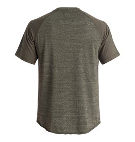 dcshoes, Men's Enderlin Short Sleeve Henley, DARK OLIVE HEATHER (kryh) Enderlin - Short Sleeve Henley EDYKT03317