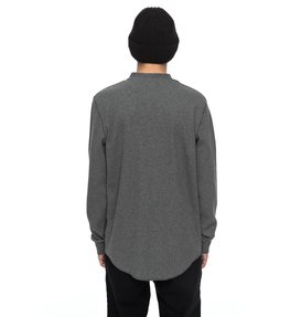 dcshoes, Cliffwood - T Shirt à col boutonné et manches longues, CHARCOAL HEATHER (kteh) Cliffwood - Long Sleeve Henley T-Shirt EDYKT03349