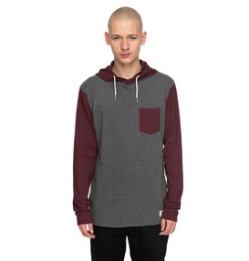 dcshoes, Men's Rellin Long Sleeve Hooded Tee, PORT ROYALE (rsz0) Rellin - Long Sleeve Hooded T-Shirt EDYKT03357