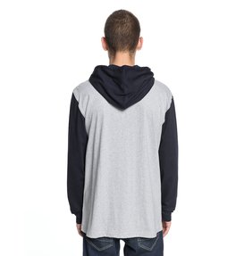 dcshoes, Men's Rellin 2 Hooded Long Sleeve Tee, GREY HEATHER (knfh) RELLIN 2 EDYKT03391