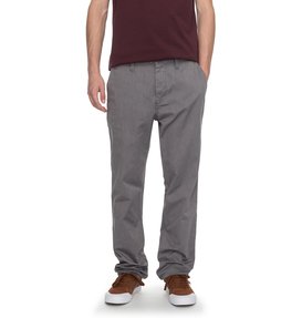 dcshoes, Men's Worker Straight Heather Chinos, GREY HEATHER (knfh) Worker Straight Heather - Chinos EDYNP03072