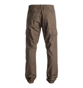 dcshoes, Fellside - Pantalon cargo élastiqué en coton à chevrons, TAUPE (tms0) Fellside - Herringbone Joggers EDYNP03112