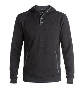 dcshoes, Gisborne - Sweat à capuche à col henley, HEATHER CHARCOAL (kteh) Gisborne - Henley Hoodie EDYPF03010