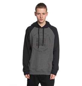dcshoes, Men's Rebuilt Hoodie, BLACK/ CHARCOAL HEATHER (xkkk) Rebuilt - Hoodie EDYSF03145