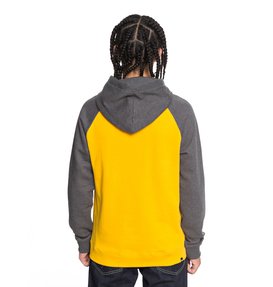 dcshoes, Men's Rebuilt Hoodie, HEATHER CHARCOAL/ OLD GOLD (xkky) Rebuilt - Hoodie EDYSF03145