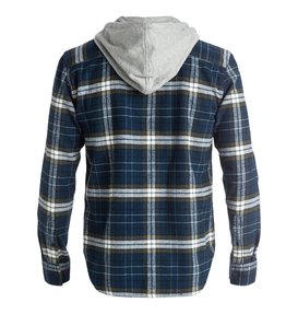 dcshoes, Runnels Flannel - Chemise à manches longues et à capuche, VARSITY BLUE RUNNELS (prr4) Runnels Flannel - Hooded Long Sleeve Shirt EDYWT03111