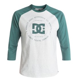 dcshoes, Rebuilt 3/4 Raglan - T shirt baseball, LIGHT GREY HEATHER/SEA PINE (xssg) Rebuilt 3/4 Raglan - 3/4 Sleeve T-Shirt EDYZT03505