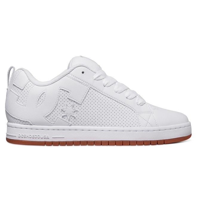 dcshoes, Court Graffik - Shoes, WHITE/WHITE/GUM (hwg) 0 Court Graffik - Shoes White 300529 DC Shoes