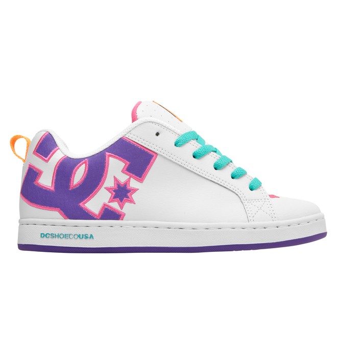 dcshoes, Women's Court Graffik Shoes, WHITE/MULTI (hmt) 0 Women's Court Graffik Shoes White 300678 DC Shoes