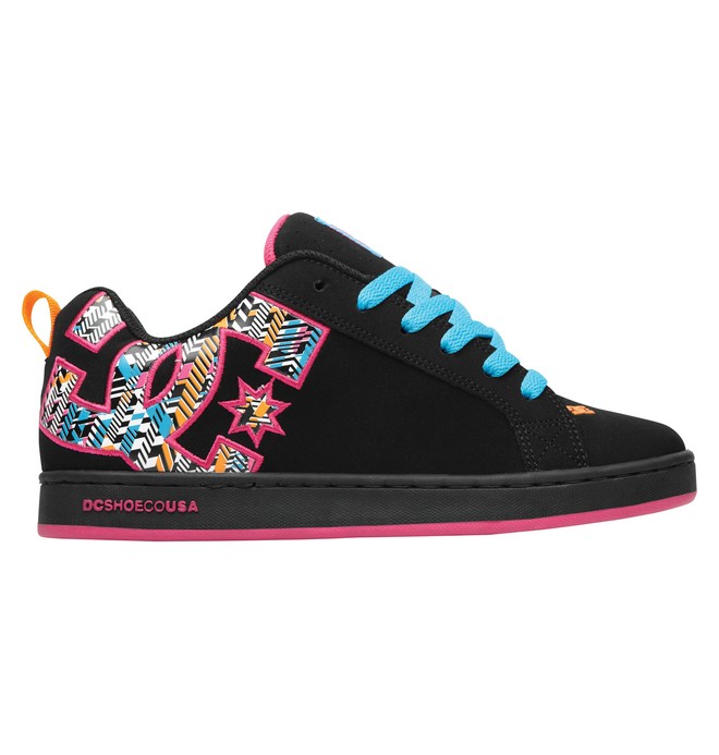 dcshoes, Court Graffik SE - Low Top Skaterschuhe, BLACK/CRAZY PINK/TUR (bpq) 0 Court Graffik SE - Low Top Skaterschuhe 301043 DC Shoes