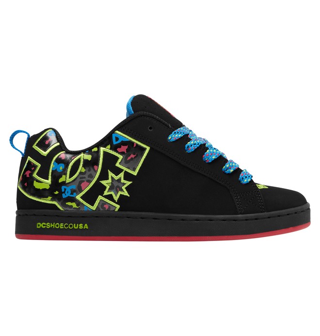 dcshoes, Women's Court Graffik SE Shoes, BLACK/PINK/SOFT LIME (kpm) 0 Women's Court Graffik SE Shoes Pink 301043 DC Shoes